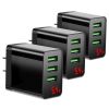 3 Packs 3-Port USB Wall Charger USB Hub Charger Wall Power Charging Plug Adapter Fit For Samsung Galaxy S9/S8