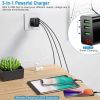 3 Packs 3-Port USB Wall Charger USB Hub Charger Wall Power Charging Plug Adapter Fit For Samsung Galaxy S9/S8