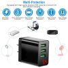 3 Packs 3-Port USB Wall Charger USB Hub Charger Wall Power Charging Plug Adapter Fit For Samsung Galaxy S9/S8