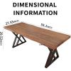 55"Dx27"Wx29"H Computer Desk with Black Metal Frame for Home Office Bedroom, Modern Simple Style PC Table, Writing Desk