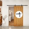 4.9FT/6FT/6.6FT/8FT Carbon Steel Rustic Interior Sliding Wood Barn Door Hardware