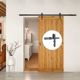 4.9FT/6FT/6.6FT/8FT Carbon Steel Rustic Interior Sliding Wood Barn Door Hardware (size: 183cm(6ft) kit)