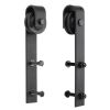 4.9FT/6FT/6.6FT/8FT Carbon Steel Rustic Interior Sliding Wood Barn Door Hardware