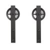 4.9FT/6FT/6.6FT/8FT Black Carbon Steel Big Hanger Roller Interior Sliding Barn Door Hardware